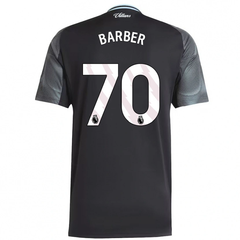 Danxen Kinder Jayden Barber #70 Schwarz Himmelblau Auswärtstrikot Trikot 2025/26 T-Shirt Österreich