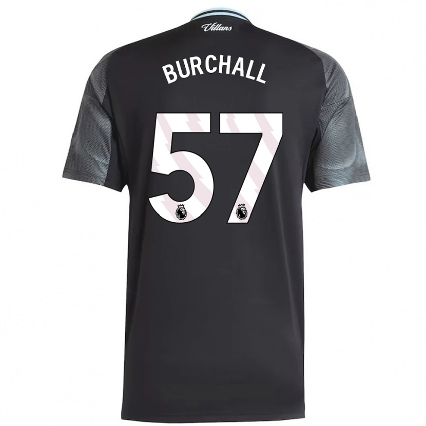 Danxen Kinder Ajani Burchall #57 Schwarz Himmelblau Auswärtstrikot Trikot 2025/26 T-Shirt Österreich