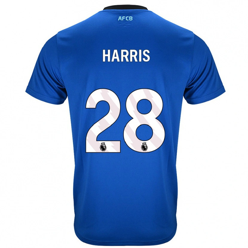 Danxen Kinder Charlotte Harris #28 Blau Schwarz Auswärtstrikot Trikot 2025/26 T-Shirt Österreich