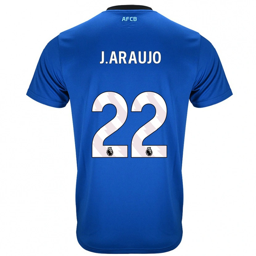Danxen Kinder Julián Araujo #22 Blau Schwarz Auswärtstrikot Trikot 2025/26 T-Shirt Österreich