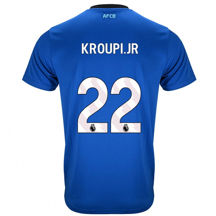 Danxen Kinder Eli Junior Kroupi #22 Blau Schwarz Auswärtstrikot Trikot 2025/26 T-Shirt Österreich
