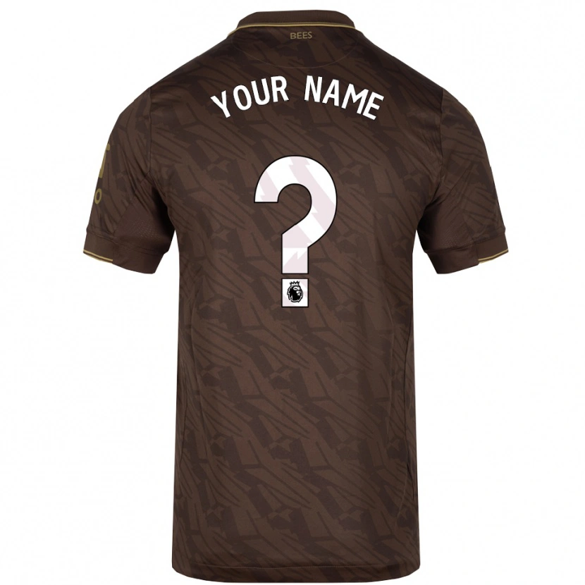 Danxen Kinder Ihren Namen #0 Braun Gold Auswärtstrikot Trikot 2025/26 T-Shirt Österreich