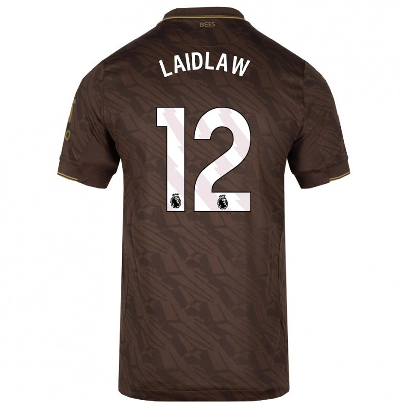 Danxen Kinder Ethan Laidlaw #12 Braun Gold Auswärtstrikot Trikot 2025/26 T-Shirt Österreich