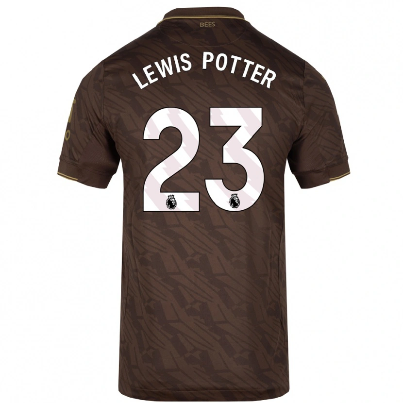 Danxen Kinder Keane Lewis-Potter #23 Braun Gold Auswärtstrikot Trikot 2025/26 T-Shirt Österreich
