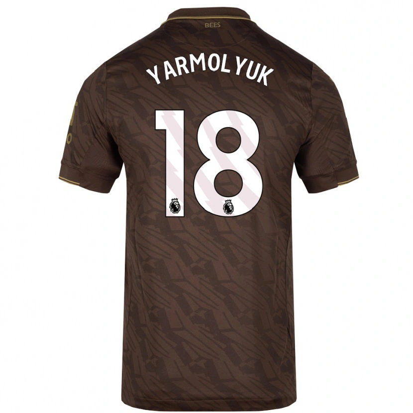 Danxen Kinder Yegor Yarmolyuk #18 Braun Gold Auswärtstrikot Trikot 2025/26 T-Shirt Österreich