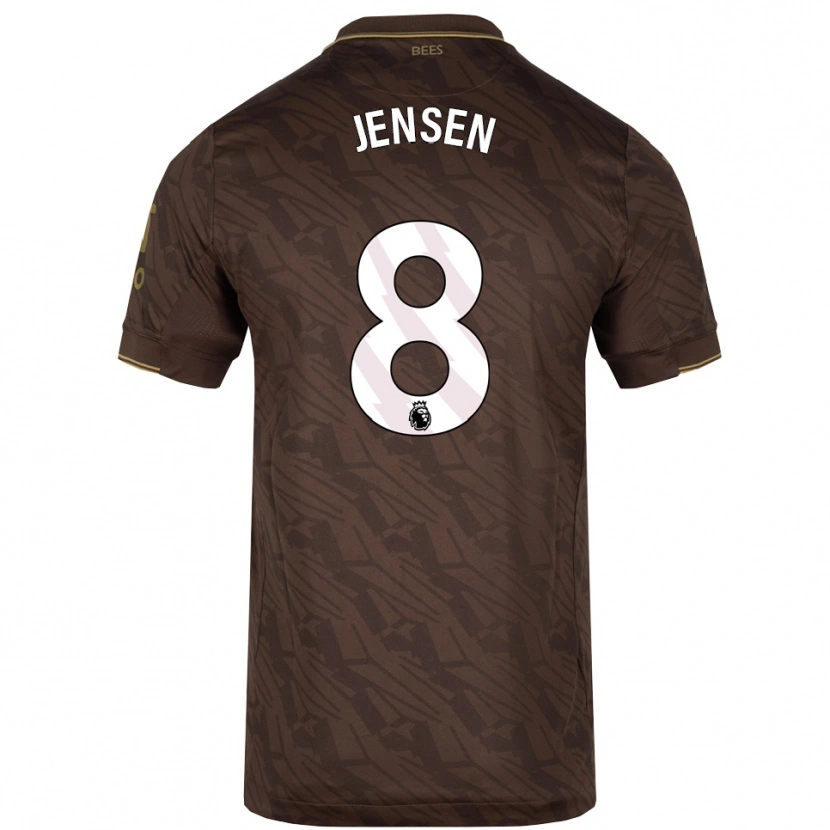 Danxen Kinder Mathias Jensen #8 Braun Gold Auswärtstrikot Trikot 2025/26 T-Shirt Österreich