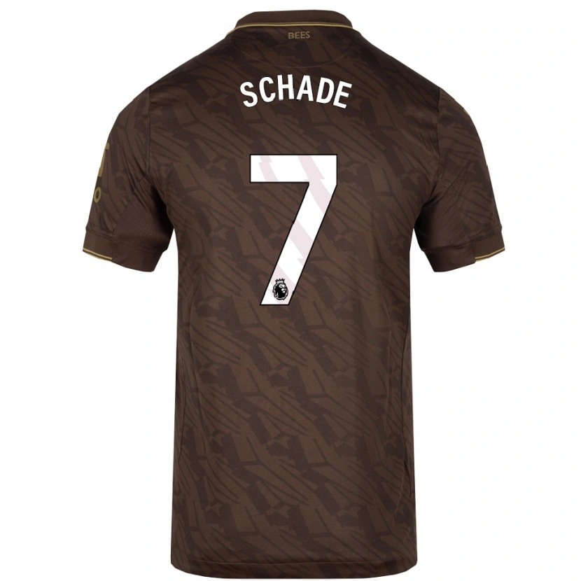 Danxen Kinder Kevin Schade #7 Braun Gold Auswärtstrikot Trikot 2025/26 T-Shirt Österreich