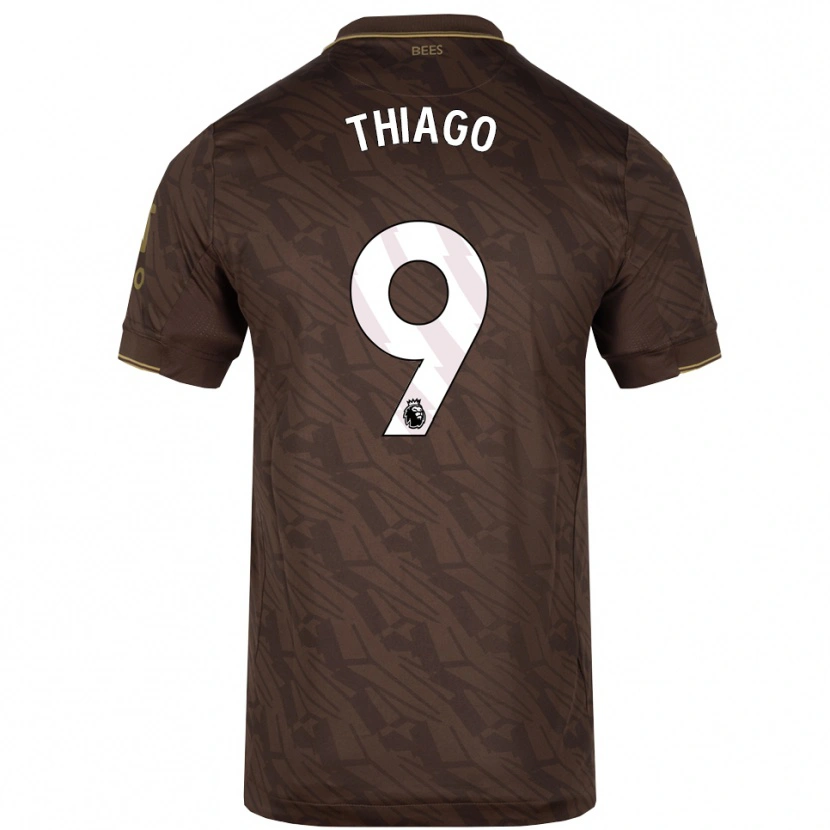 Danxen Kinder Igor Thiago #9 Braun Gold Auswärtstrikot Trikot 2025/26 T-Shirt Österreich