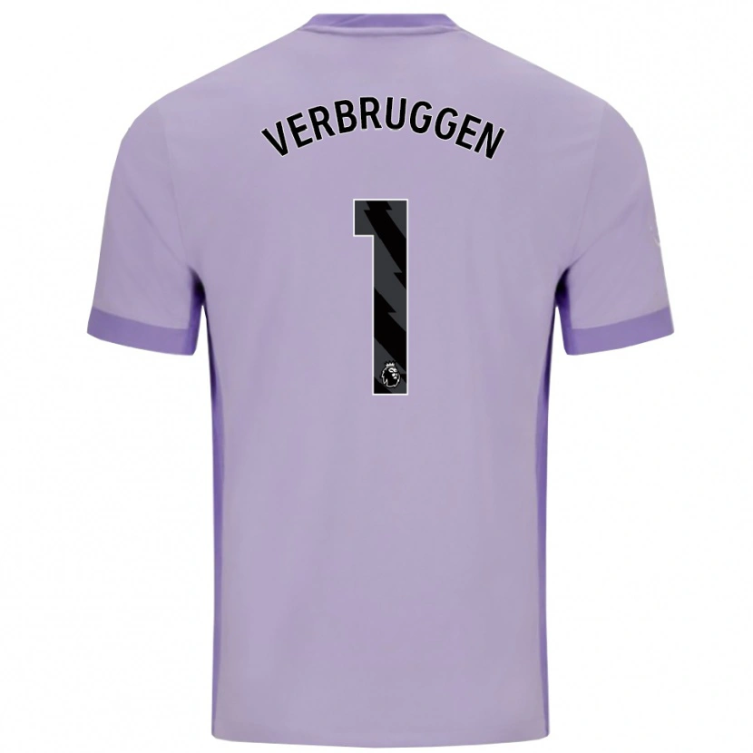 Danxen Kinder Bart Verbruggen #1 Taro Lila Weiß Auswärtstrikot Trikot 2025/26 T-Shirt Österreich