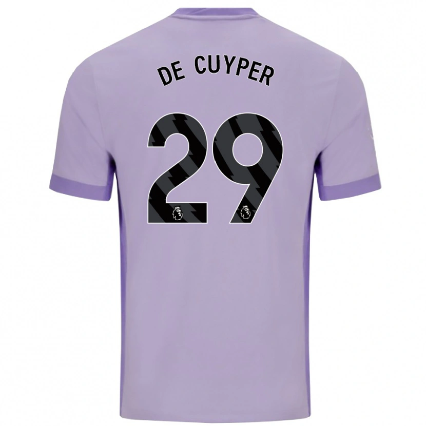 Danxen Kinder Maxim De Cuyper #29 Taro Lila Weiß Auswärtstrikot Trikot 2025/26 T-Shirt Österreich