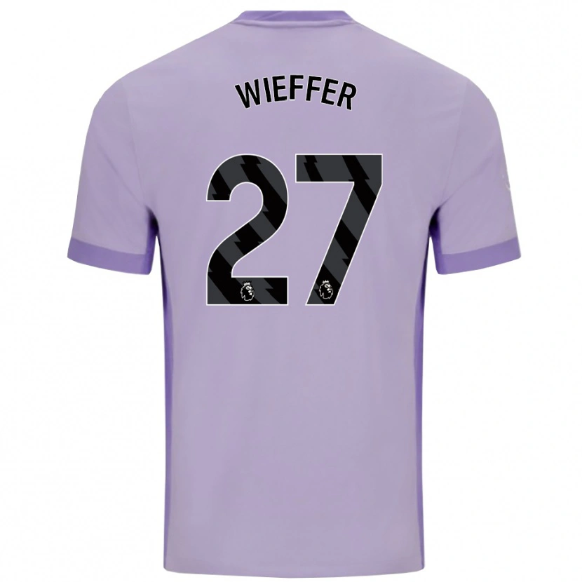 Danxen Kinder Mats Wieffer #27 Taro Lila Weiß Auswärtstrikot Trikot 2025/26 T-Shirt Österreich