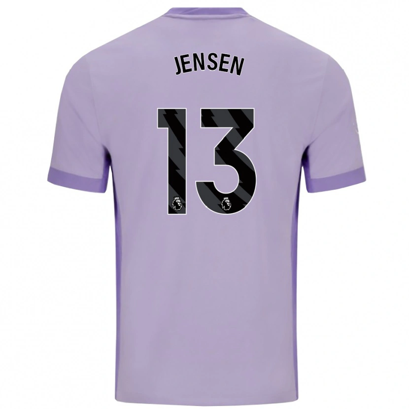Danxen Kinder Sebastian Jensen #13 Taro Lila Weiß Auswärtstrikot Trikot 2025/26 T-Shirt Österreich