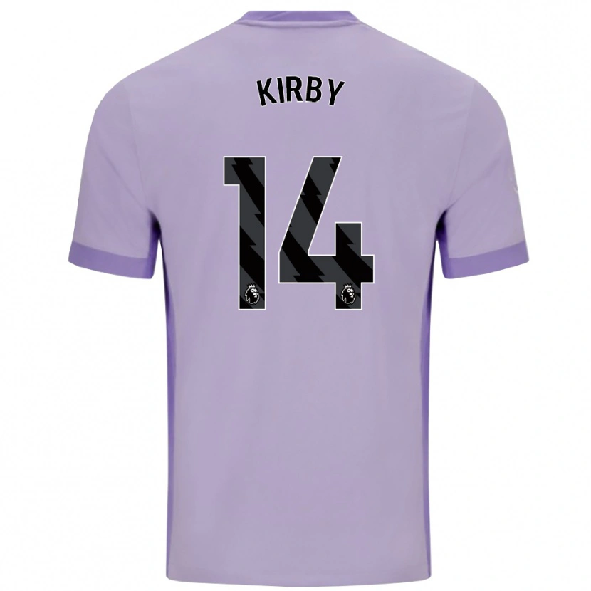 Danxen Kinder Fran Kirby #14 Taro Lila Weiß Auswärtstrikot Trikot 2025/26 T-Shirt Österreich