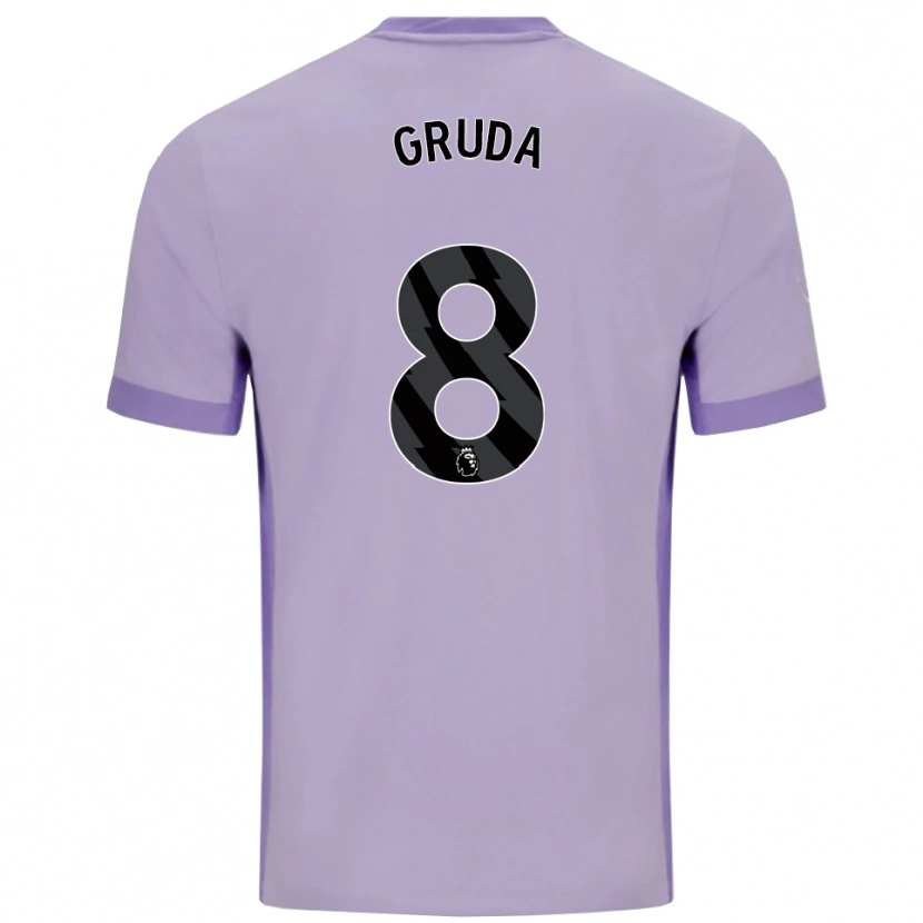 Danxen Kinder Brajan Gruda #8 Taro Lila Weiß Auswärtstrikot Trikot 2025/26 T-Shirt Österreich