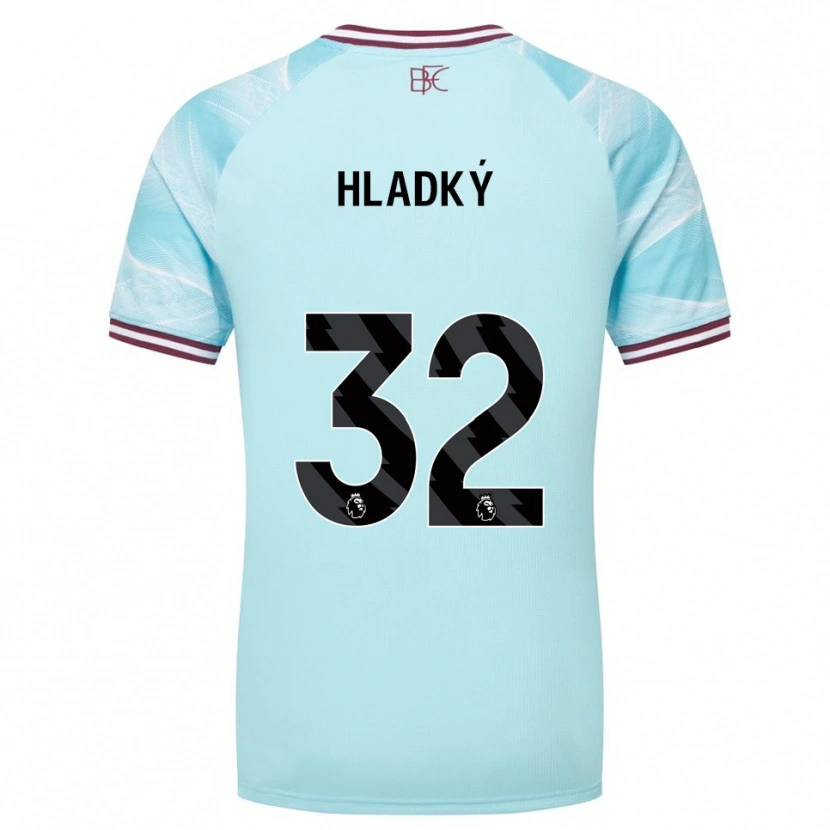 Danxen Kinder Vaclav Hladky #32 Himmelblau Burgunderrot Auswärtstrikot Trikot 2025/26 T-Shirt Österreich