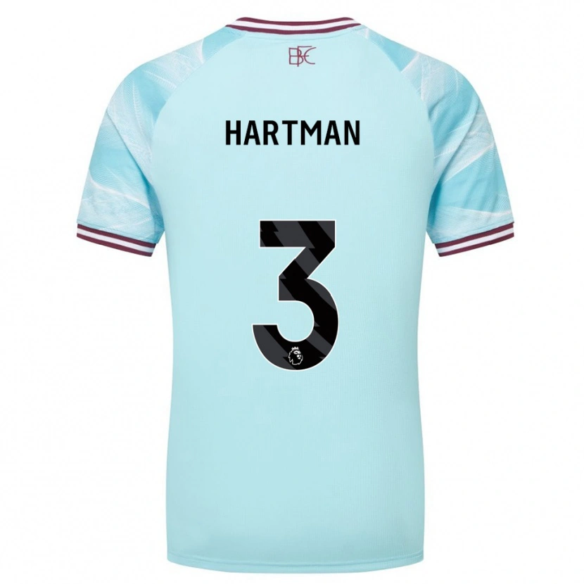 Danxen Kinder Quilindschy Hartman #3 Himmelblau Burgunderrot Auswärtstrikot Trikot 2025/26 T-Shirt Österreich