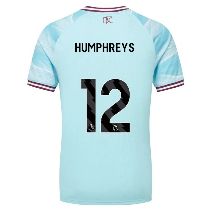 Danxen Kinder Bashir Humphreys #12 Himmelblau Burgunderrot Auswärtstrikot Trikot 2025/26 T-Shirt Österreich