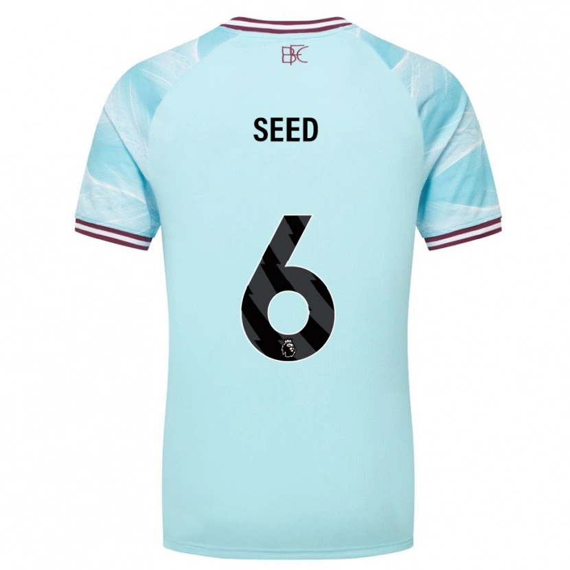 Danxen Kinder Helen Seed #6 Himmelblau Burgunderrot Auswärtstrikot Trikot 2025/26 T-Shirt Österreich