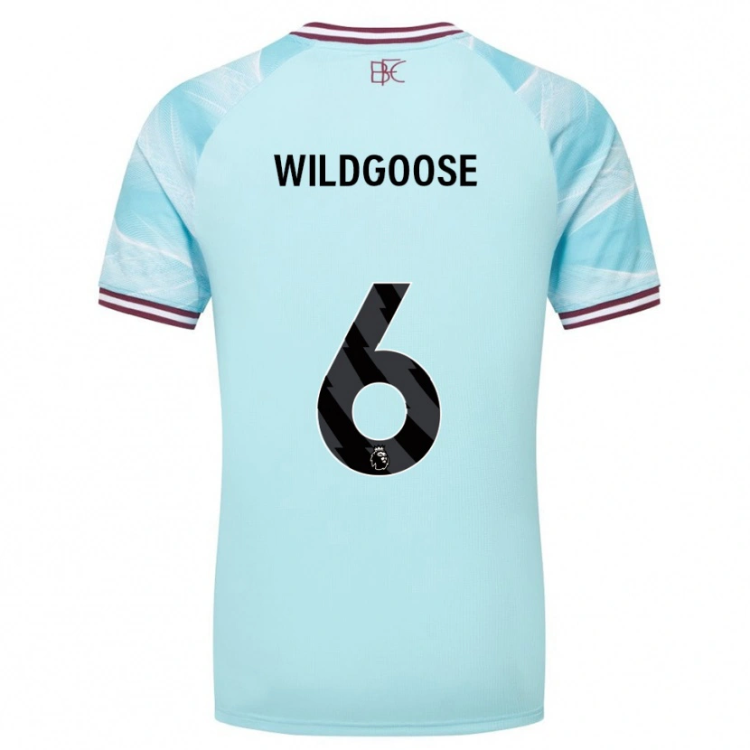 Danxen Kinder Mikayla Wildgoose #6 Himmelblau Burgunderrot Auswärtstrikot Trikot 2025/26 T-Shirt Österreich