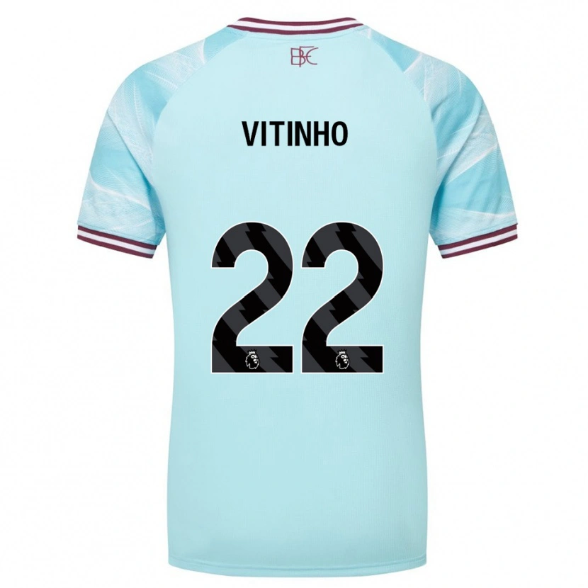 Danxen Kinder Vitinho #22 Himmelblau Burgunderrot Auswärtstrikot Trikot 2025/26 T-Shirt Österreich