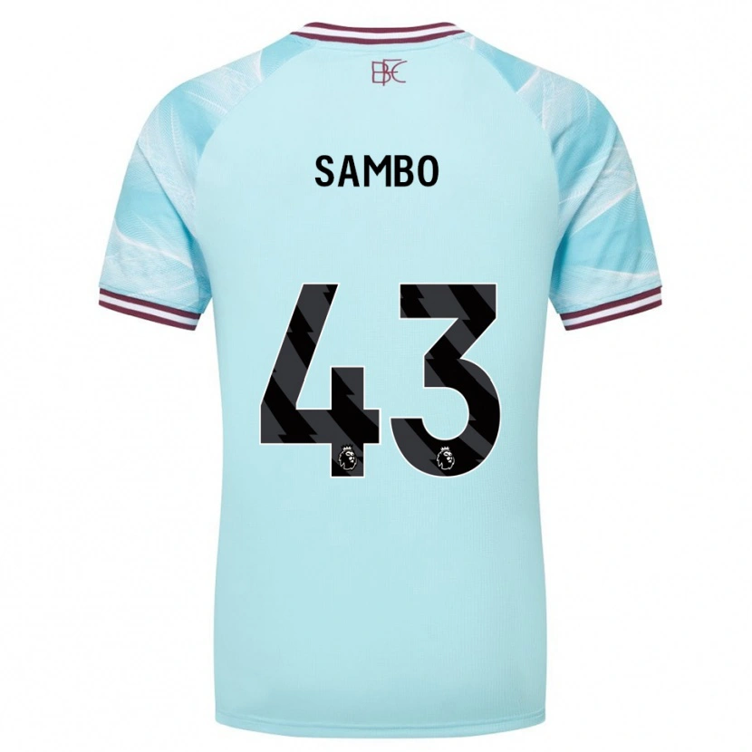 Danxen Kinder Shurandy Sambo #43 Himmelblau Burgunderrot Auswärtstrikot Trikot 2025/26 T-Shirt Österreich