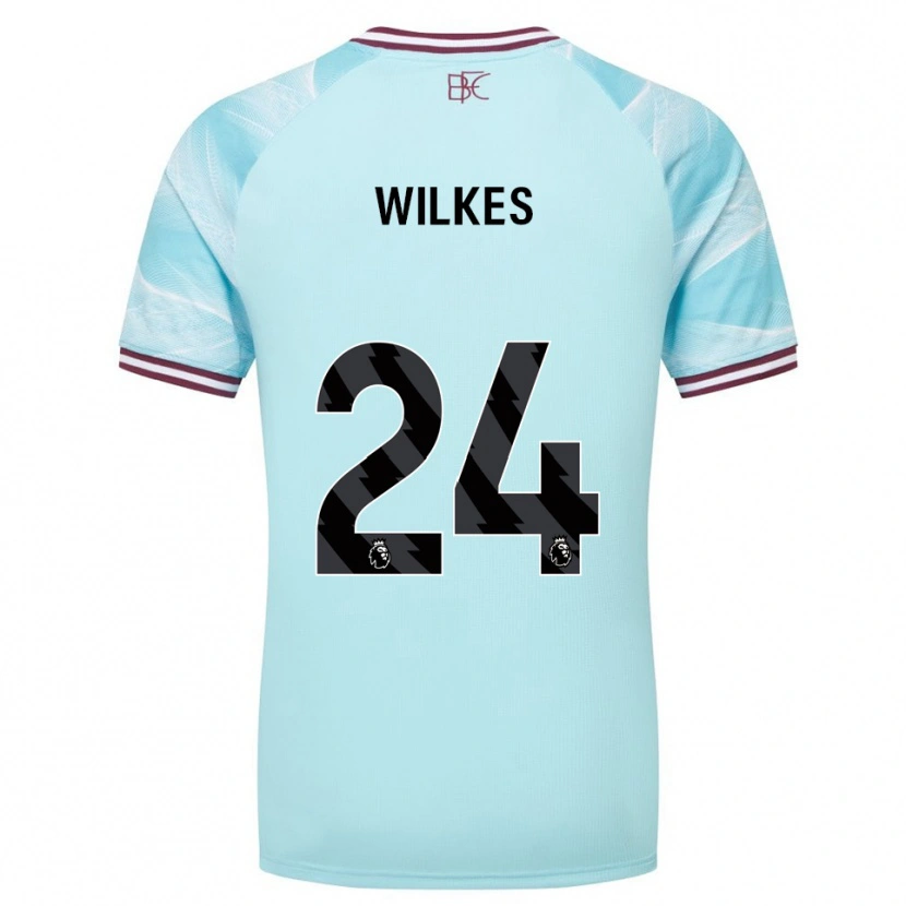 Danxen Kinder Tilly Wilkes #24 Himmelblau Burgunderrot Auswärtstrikot Trikot 2025/26 T-Shirt Österreich