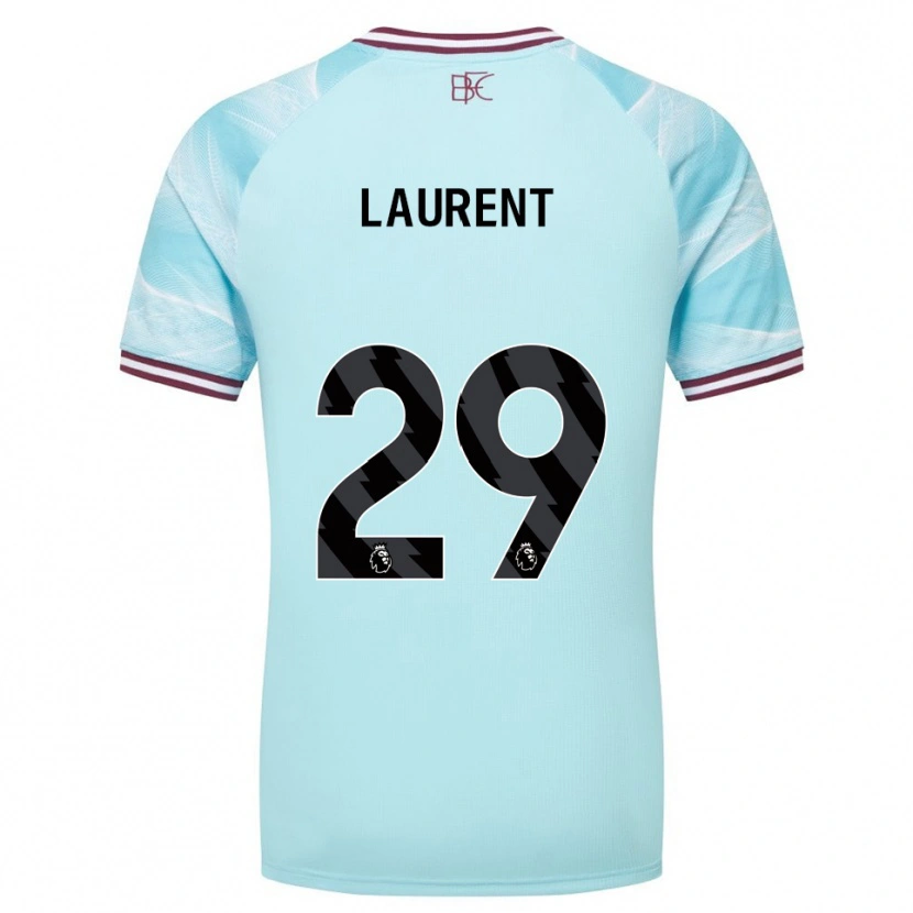 Danxen Kinder Josh Laurent #29 Himmelblau Burgunderrot Auswärtstrikot Trikot 2025/26 T-Shirt Österreich