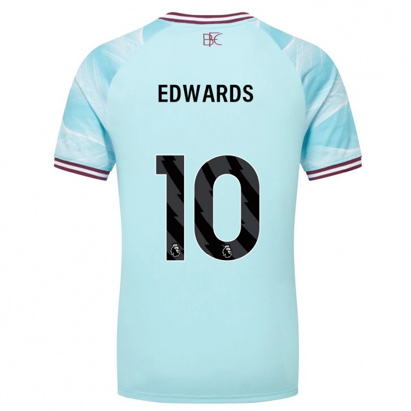 Danxen Kinder Marcus Edwards #10 Himmelblau Burgunderrot Auswärtstrikot Trikot 2025/26 T-Shirt Österreich