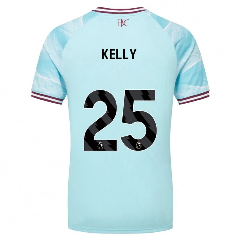 Danxen Kinder Aimee Kelly #25 Himmelblau Burgunderrot Auswärtstrikot Trikot 2025/26 T-Shirt Österreich