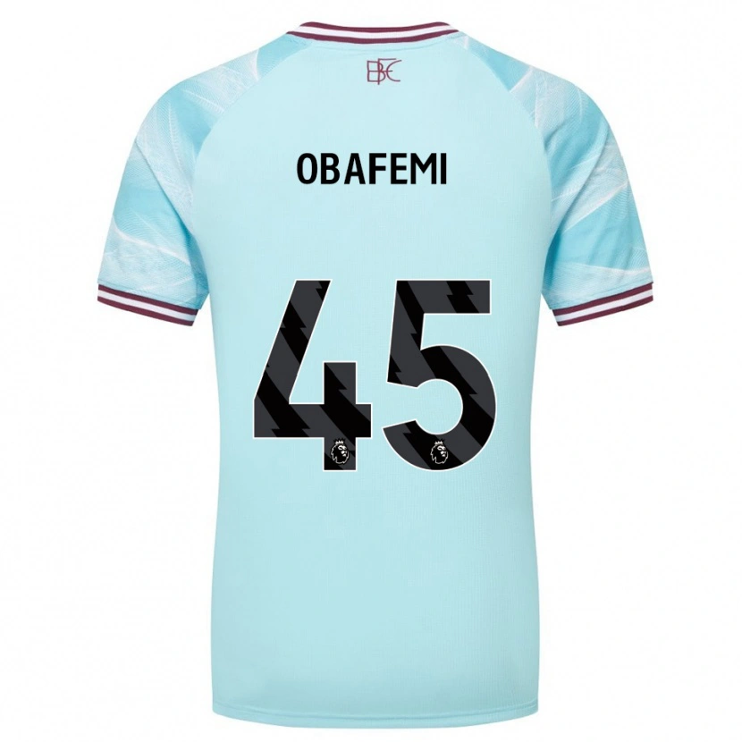 Danxen Kinder Michael Obafemi #45 Himmelblau Burgunderrot Auswärtstrikot Trikot 2025/26 T-Shirt Österreich
