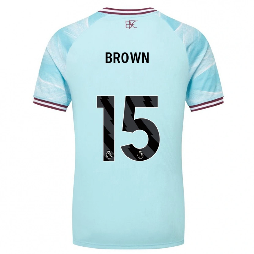 Danxen Kinder Kian Mcmahon-Brown #15 Himmelblau Burgunderrot Auswärtstrikot Trikot 2025/26 T-Shirt Österreich