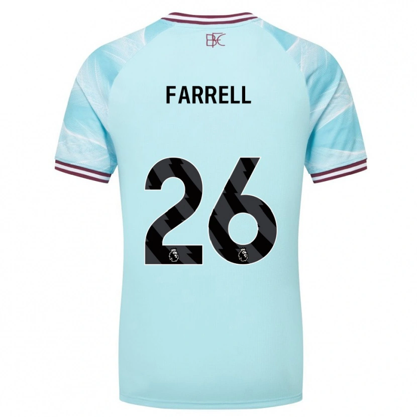 Danxen Kinder Lucy Farrell #26 Himmelblau Burgunderrot Auswärtstrikot Trikot 2025/26 T-Shirt Österreich