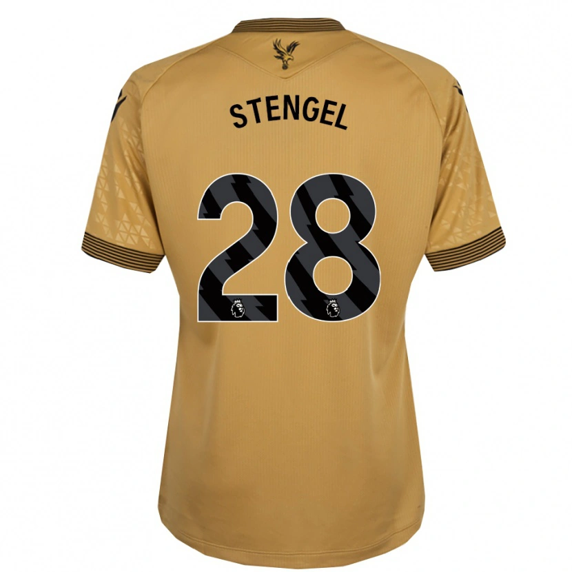 Danxen Kinder Katie Stengel #28 Gold Schwarz Auswärtstrikot Trikot 2025/26 T-Shirt Österreich