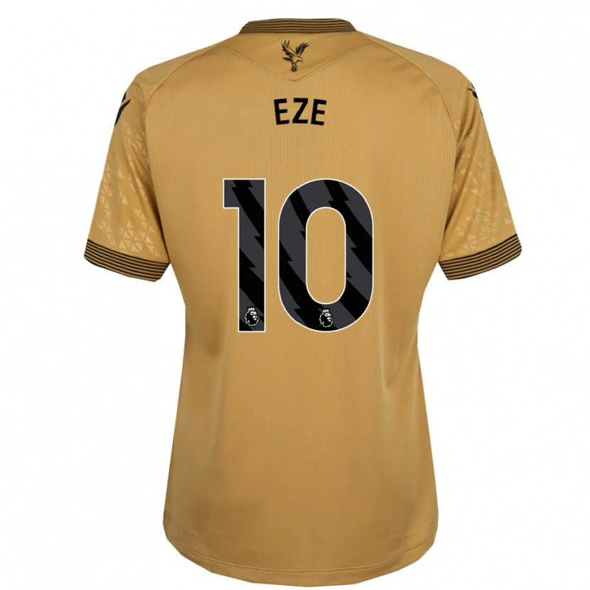 Danxen Kinder Eberechi Eze #10 Gold Schwarz Auswärtstrikot Trikot 2025/26 T-Shirt Österreich