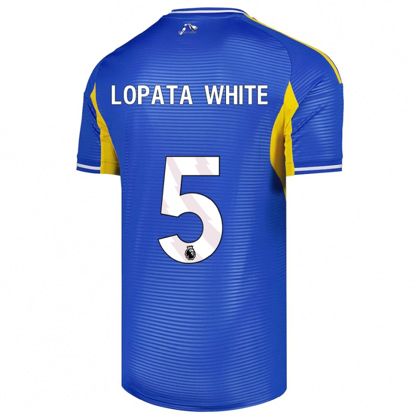 Danxen Kinder Reuben Lopata-White #5 Blau Gelb Auswärtstrikot Trikot 2025/26 T-Shirt Österreich
