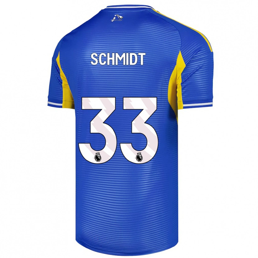 Danxen Kinder Isaac Schmidt #33 Blau Gelb Auswärtstrikot Trikot 2025/26 T-Shirt Österreich