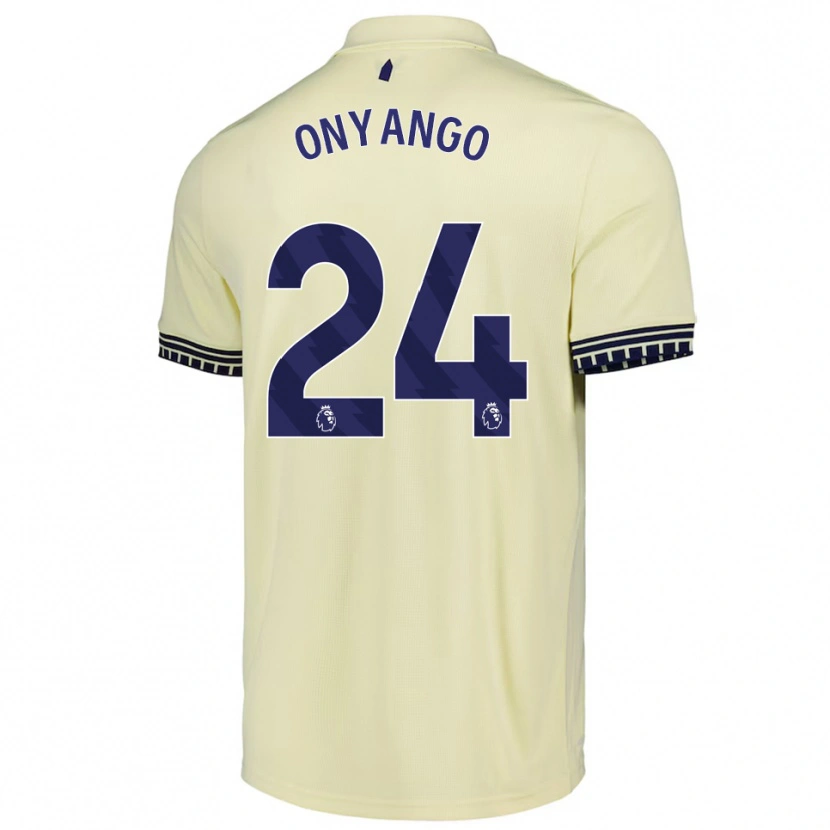 Danxen Kinder Tyler Onyango #24 Creme Weiß Schwarz Auswärtstrikot Trikot 2025/26 T-Shirt Österreich