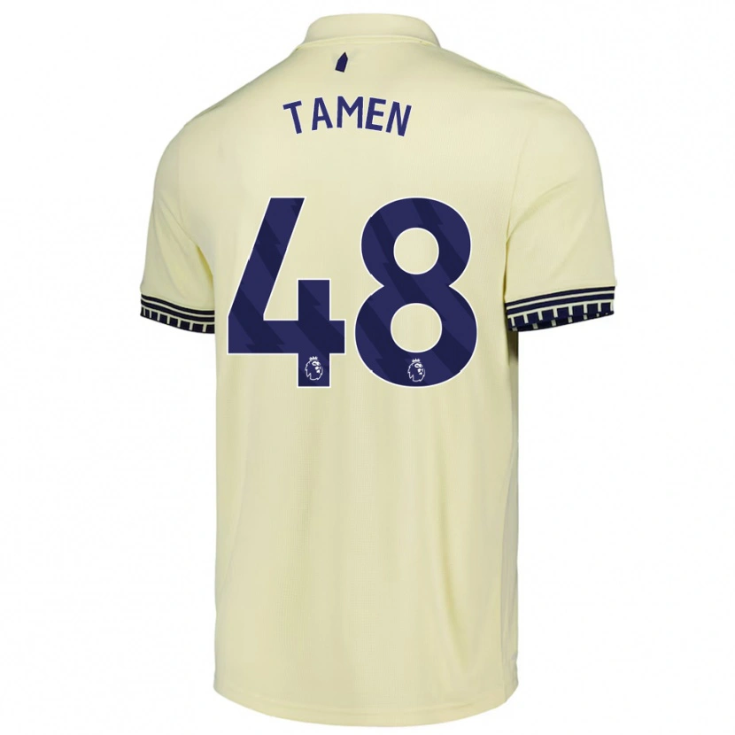 Danxen Kinder William Tamen #48 Creme Weiß Schwarz Auswärtstrikot Trikot 2025/26 T-Shirt Österreich