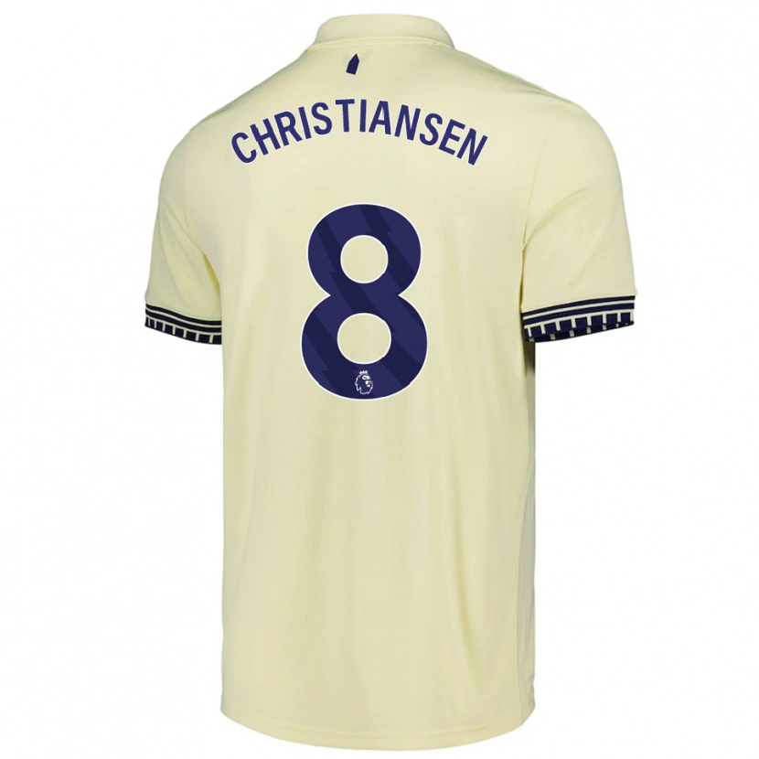 Danxen Kinder Izzy Christiansen #8 Creme Weiß Schwarz Auswärtstrikot Trikot 2025/26 T-Shirt Österreich