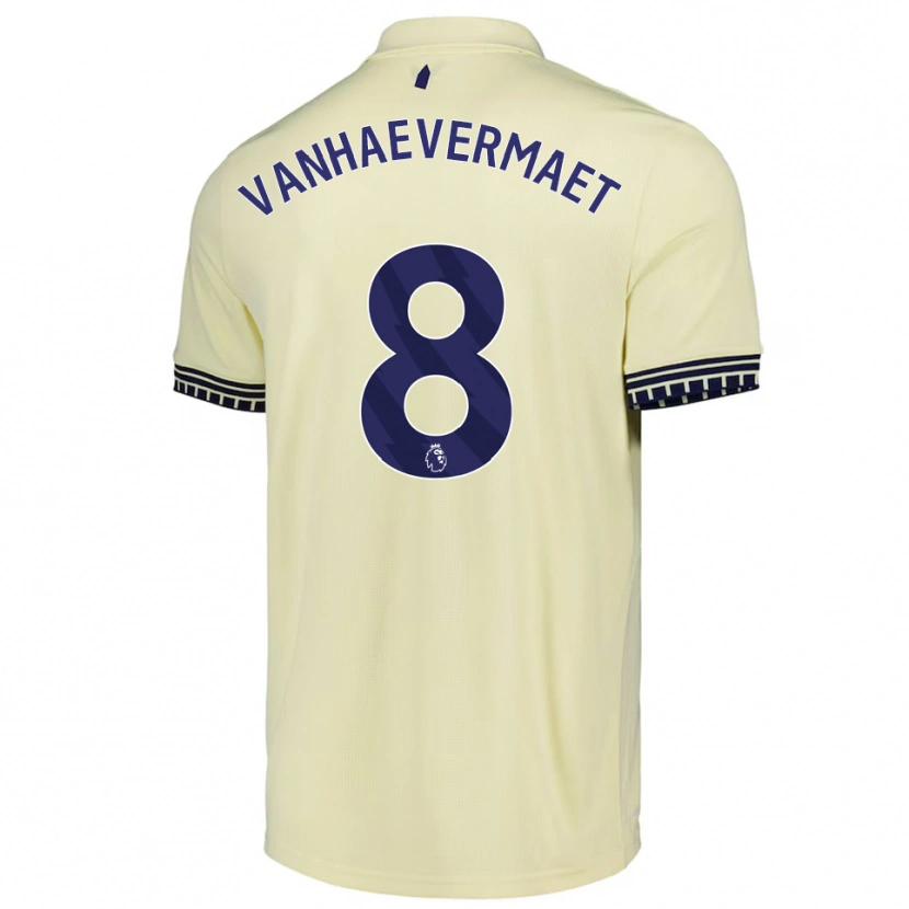 Danxen Kinder Justine Vanhaevermaet #8 Creme Weiß Schwarz Auswärtstrikot Trikot 2025/26 T-Shirt Österreich