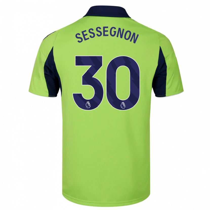Danxen Kinder Ryan Sessegnon #30 Grün Marineblau Weiß Auswärtstrikot Trikot 2025/26 T-Shirt Österreich