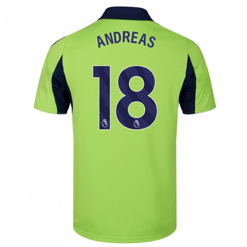 Danxen Kinder Andreas Pereira #18 Grün Marineblau Weiß Auswärtstrikot Trikot 2025/26 T-Shirt Österreich