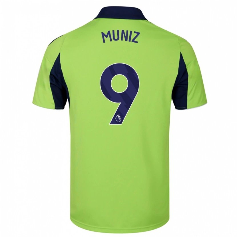 Danxen Kinder Rodrigo Muniz #9 Grün Marineblau Weiß Auswärtstrikot Trikot 2025/26 T-Shirt Österreich