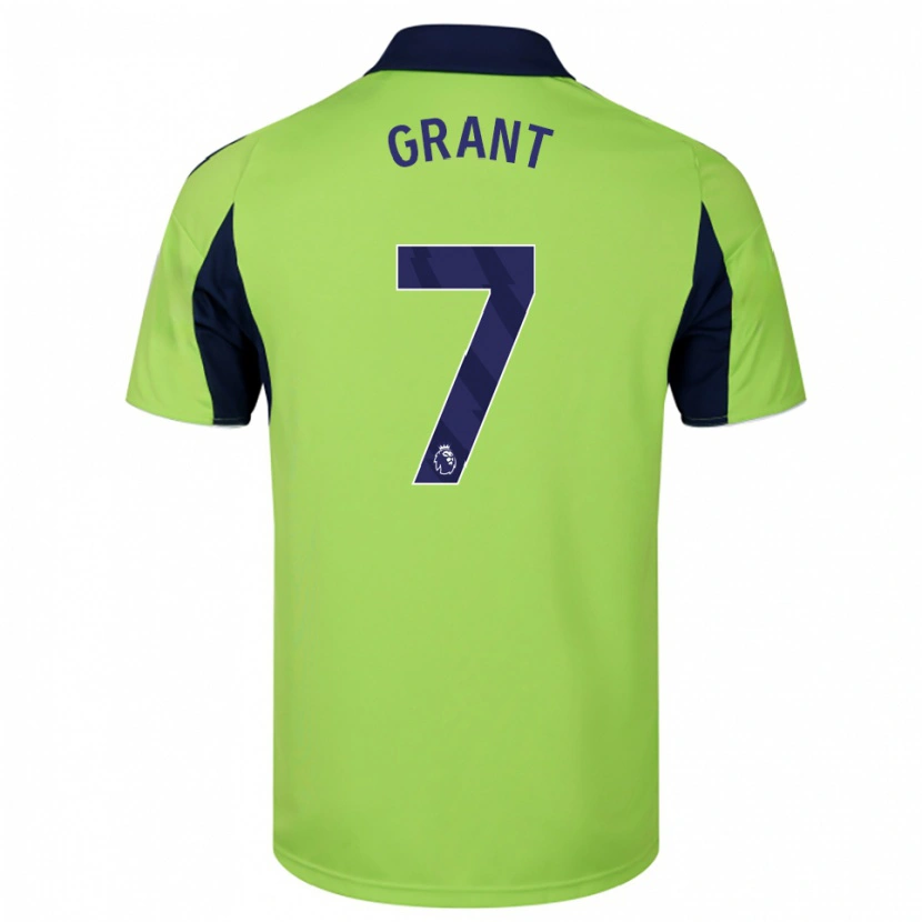 Danxen Kinder Kyle Grant #7 Grün Marineblau Weiß Auswärtstrikot Trikot 2025/26 T-Shirt Österreich