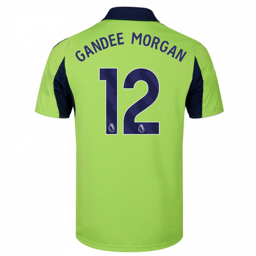 Danxen Kinder Stella Gandee Morgan #12 Grün Marineblau Weiß Auswärtstrikot Trikot 2025/26 T-Shirt Österreich