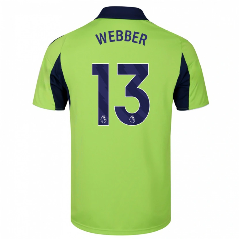 Danxen Kinder Amber Webber #13 Grün Marineblau Weiß Auswärtstrikot Trikot 2025/26 T-Shirt Österreich
