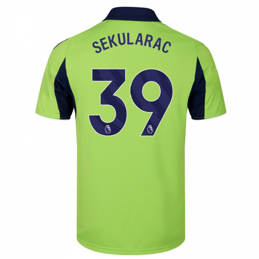 Danxen Kinder Kristian Sekularac #39 Grün Marineblau Weiß Auswärtstrikot Trikot 2025/26 T-Shirt Österreich