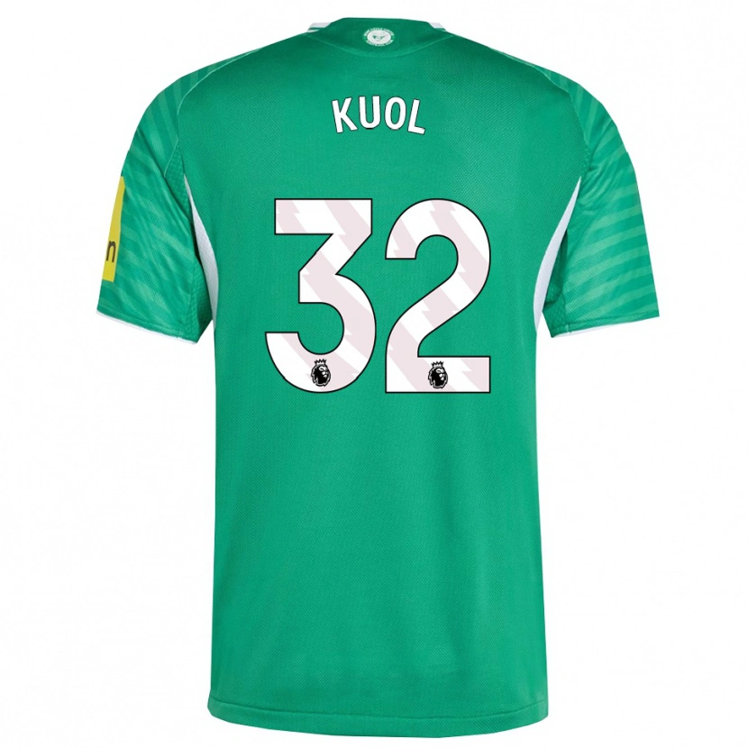 Danxen Kinder Garang Kuol #32 Grün Weiß Auswärtstrikot Trikot 2025/26 T-Shirt Österreich