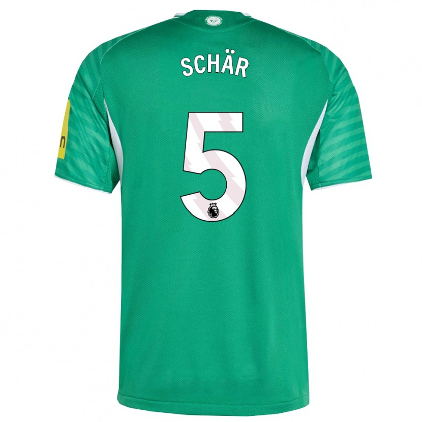 Danxen Kinder Fabian Schär #5 Grün Weiß Auswärtstrikot Trikot 2025/26 T-Shirt Österreich