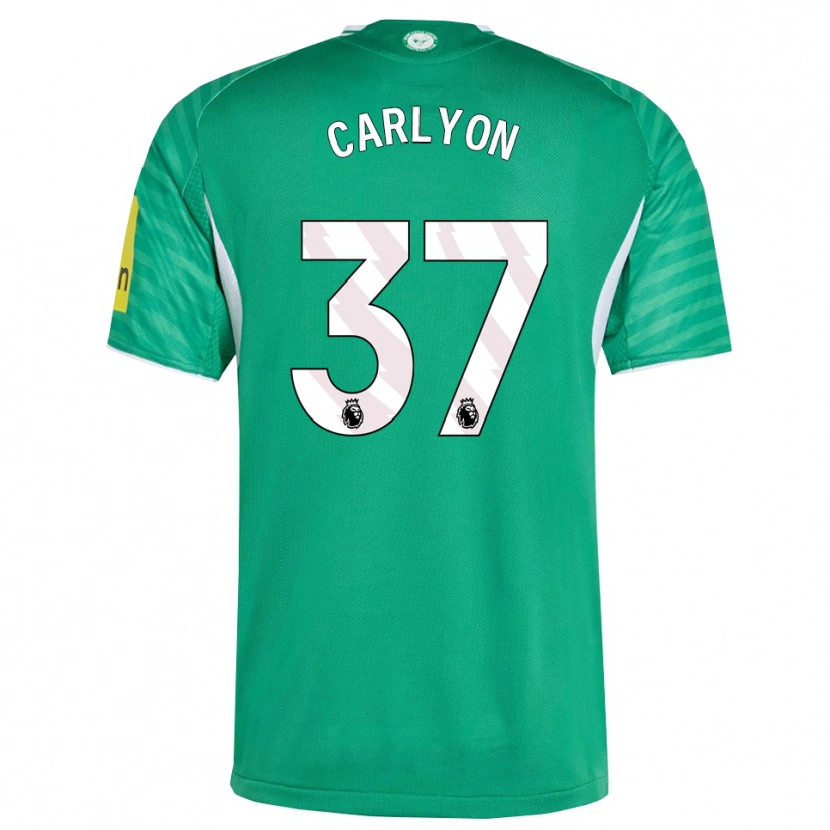 Danxen Kinder Nathan Carlyon #37 Grün Weiß Auswärtstrikot Trikot 2025/26 T-Shirt Österreich